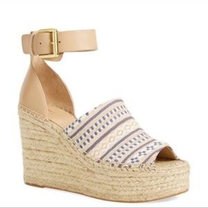 MARC FISHER Women's Adalyn 2 Boho Printed Wedge Platform Sandal Size 11 Like New